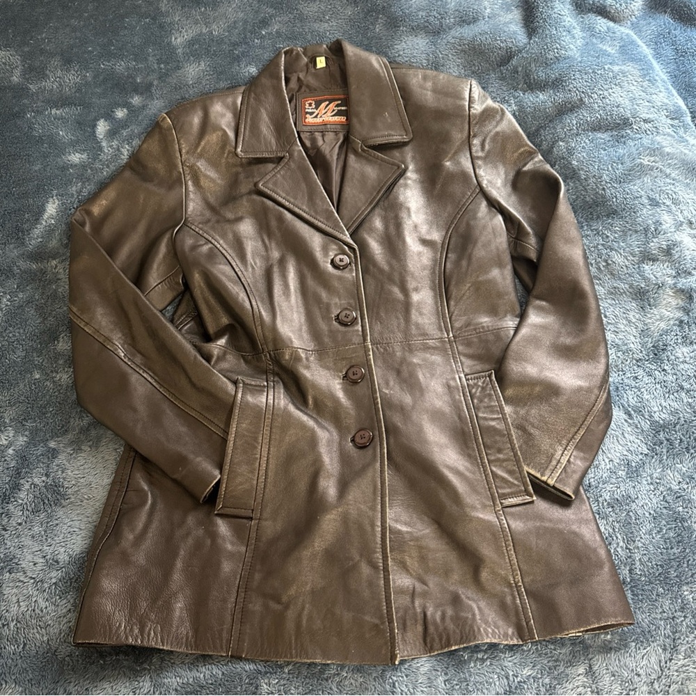 Black Leather Jacket Classic Blazer Style